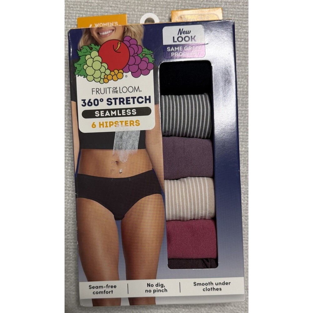 Fruit of the Loom 360 Stretch Bikinis 6pk Seamless Size 5/S